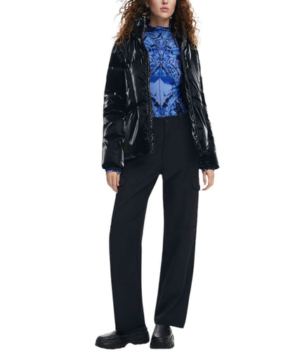 Desigual Black Polyester Jackets & Coat