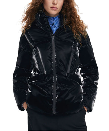 Desigual Black Polyester Jackets & Coat