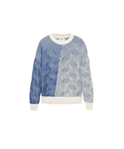 Desigual Blue Cotton Sweater