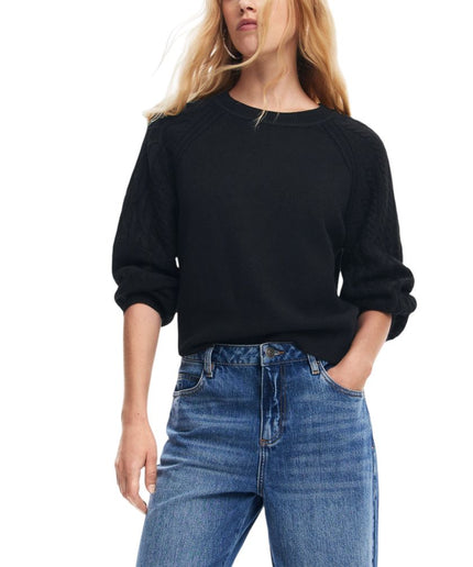 Desigual Black Viscose Sweater