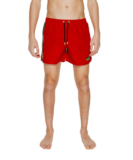 EA7 Emporio Armani Red Polyester Swimwear