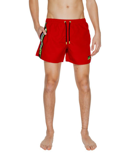 EA7 Emporio Armani Red Polyester Swimwear