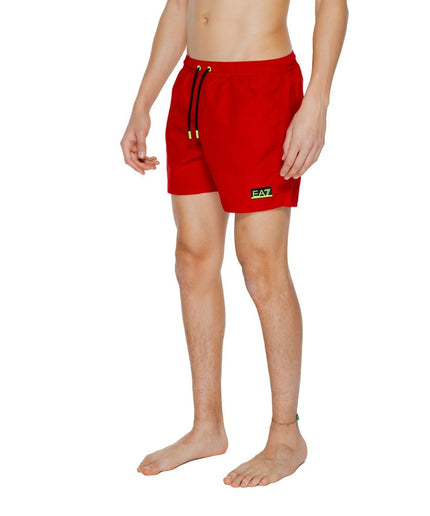 EA7 Emporio Armani Red Polyester Swimwear