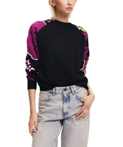 Desigual Black Viscose Sweater