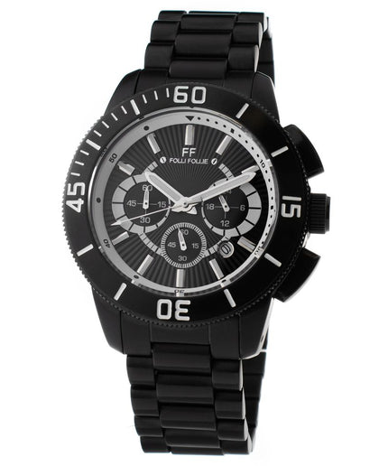 Folli Follie Black Stainless Steel Watch