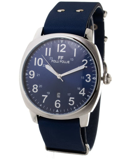 Folli Follie Blue Leather Watch