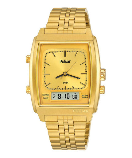 Pulsar Gold Steel Watch