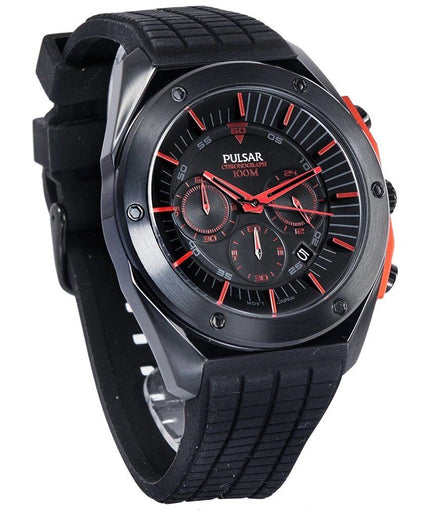 Pulsar Black Rubber Watch