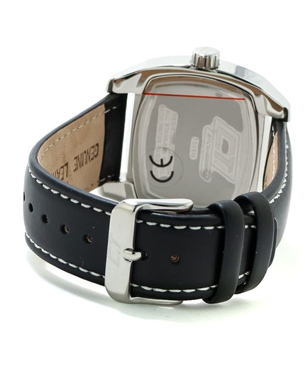 Chronotech Black Leather Watch