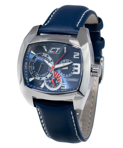 Chronotech Blue Leather Watch