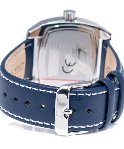 Chronotech Blue Leather Watch