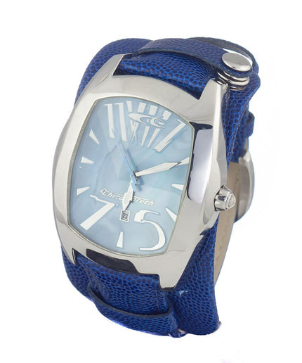 Chronotech Blue Leather Watch