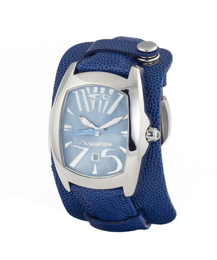 Chronotech Blue Leather Watch