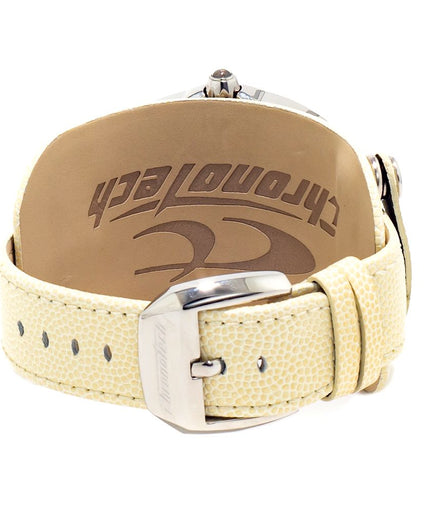 Chronotech Beige Leather Watch