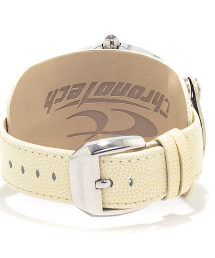 Chronotech Beige Leather Watch