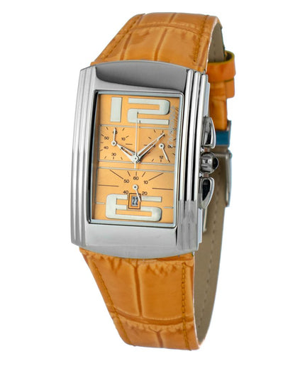 Chronotech Orange Leather Watch