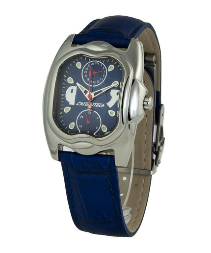 Chronotech Blue Leather Watch