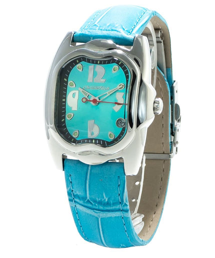 Chronotech Blue Leather Watch