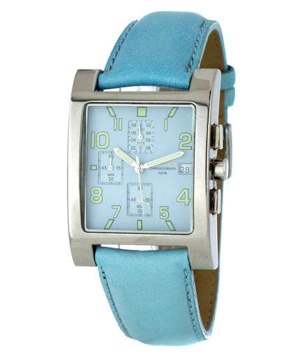 Chronotech Blue Leather Watch