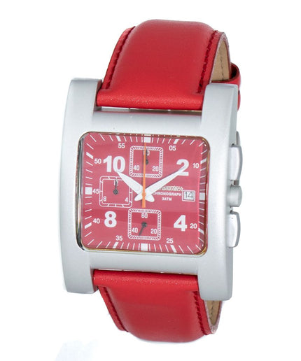 Chronotech Red Leather Watch