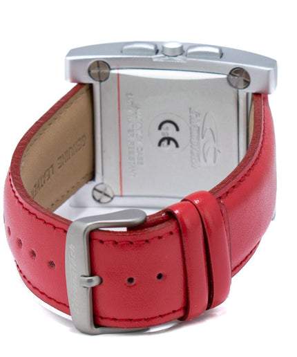 Chronotech Red Leather Watch