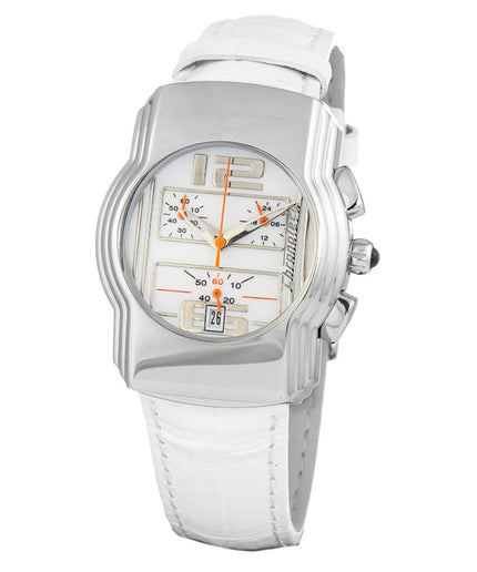 Chronotech White Leather Watch