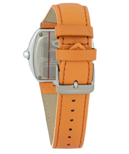 Chronotech Orange Leather Watch