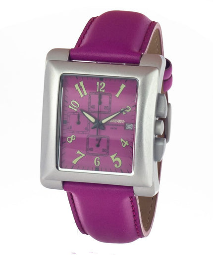 Chronotech Purple Leather Watch