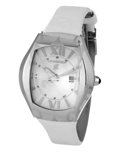 Chronotech White Leather Watch