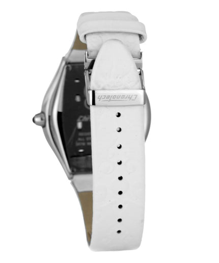 Chronotech White Leather Watch