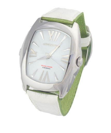 Chronotech Green Leather Watch