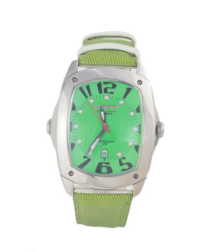 Chronotech Green Leather Watch