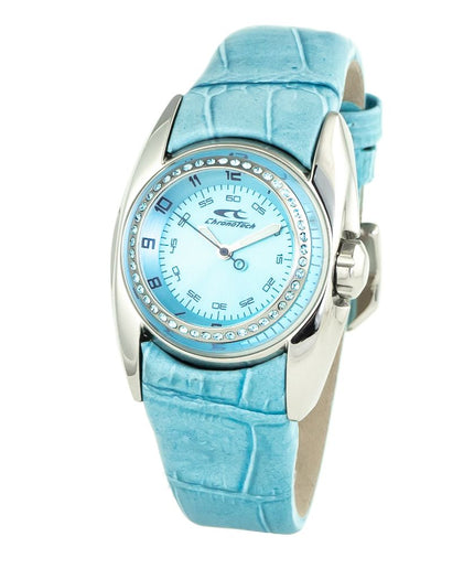 Chronotech Blue Leather Watch