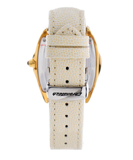 Chronotech Beige Leather Watch