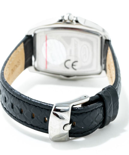 Chronotech Black Leather Watch