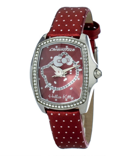 Chronotech Red Leather Watch