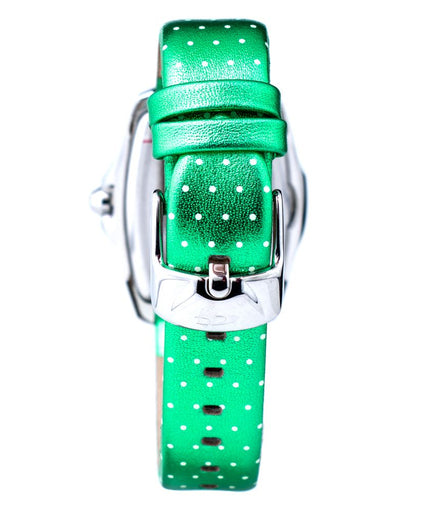 Chronotech Green Leather Watch