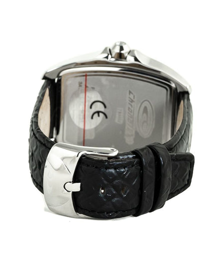 Chronotech Black Leather Watch