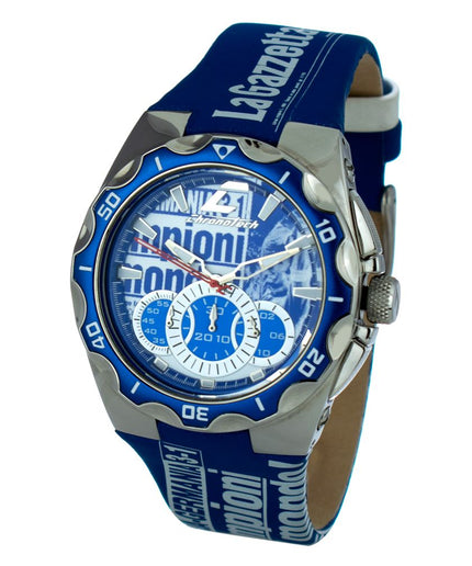 Chronotech Blue Leather Watch