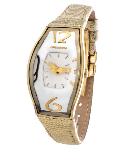 Chronotech Gold Leather Watch