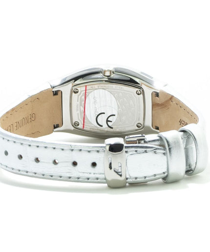 Chronotech Silver Leather Watch