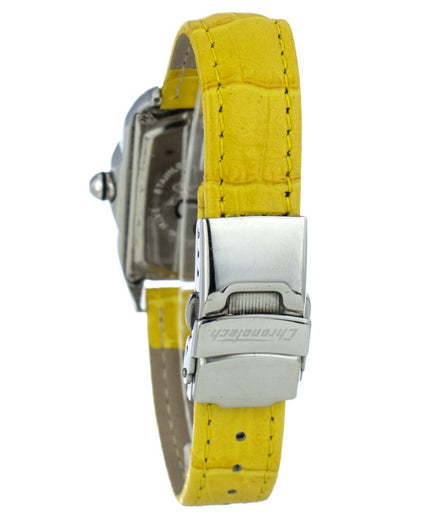 Chronotech Yellow Leather Watch