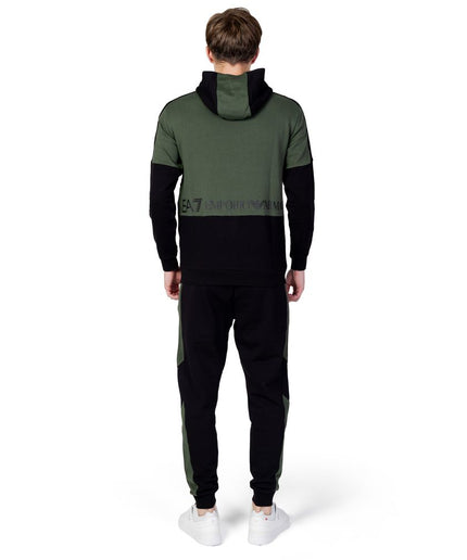 EA7 Emporio Armani Green Cotton Sweatsuit