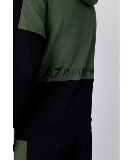 EA7 Emporio Armani Green Cotton Sweatsuit