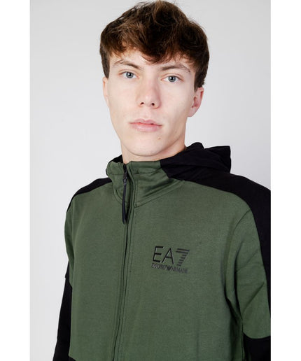 EA7 Emporio Armani Green Cotton Sweatsuit