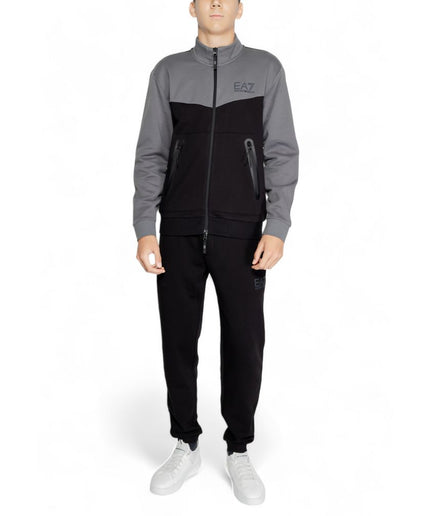 EA7 Emporio Armani Black Cotton Sweatsuit