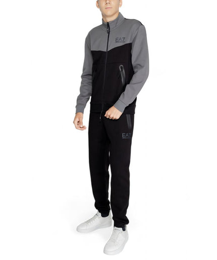 EA7 Emporio Armani Black Cotton Sweatsuit