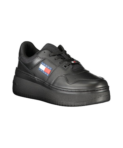 Tommy Hilfiger Black Polyester Sneaker