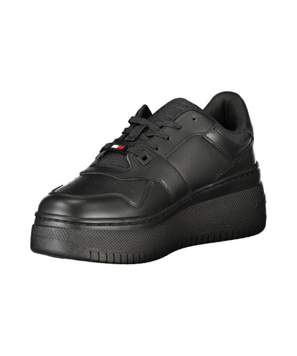 Tommy Hilfiger Black Polyester Sneaker