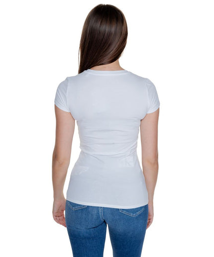 Guess White Cotton Tops & T-Shirt